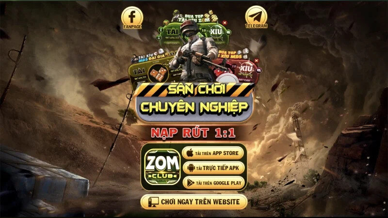 Anh em chọn mục tải app Zomclub phù hợp với hệ điều hành đang sử dụng 