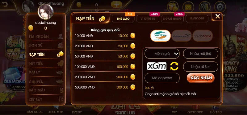 Cổng game Sanclub triển khai nhiều phương thức để hội viên tiện giao dịch