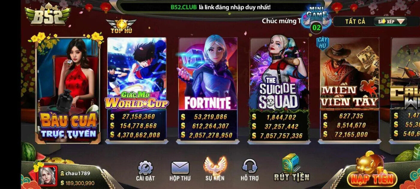 Kho game tại B52 Club