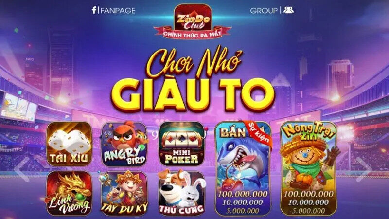 Zindo Club – Cổng game đổi thưởng mới ra mắt tại Việt Nam